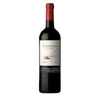 Vino tinto Catena malbec, Argentina.